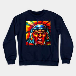 Aztec Warrior Colorful Crewneck Sweatshirt